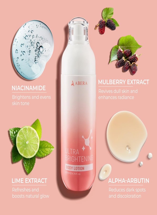 ABERA Body Lotion – Brightening & Hydrating Body Moisturizer with Niacinamide, Alpha-Arbutin & Botanical Extracts – Nourishing & Soothing Lotion for Soft, Even-Toned Skin (6.7 fl oz) - Image 2